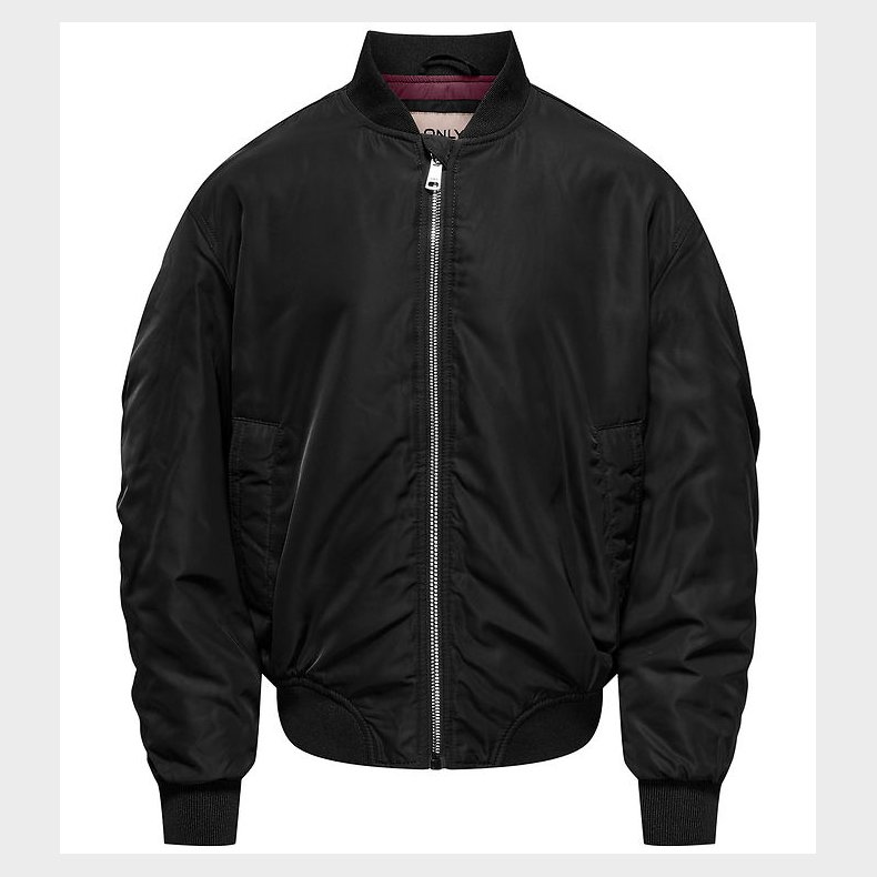 Kids Only Bomberjakke - KogMinna - Black/Mauve Wine