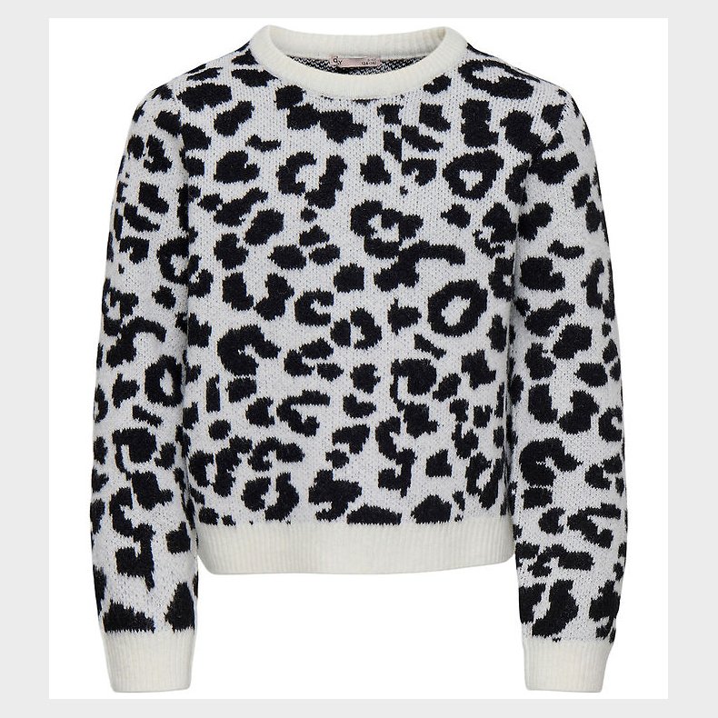 Kids Only Bluse - Uld - Strik - KogDora - Birch/Black Leo