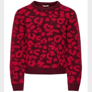 Kids Only Bluse - Strik - KogDora - Cabernet/Salsa Leo