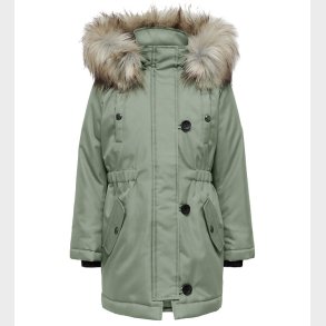 Kids Only Jakke - Noos - KogIris - Desert Sage/Fur Light Grey