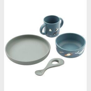 Liewood Spisest - Silikone - 4 dele - Vivi - Arctic Sea/Ocean v