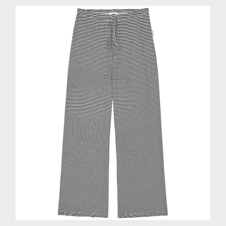 mads Nrgaard Bukser - Rib - Stripe Verona - Black/Vanilla Ice
