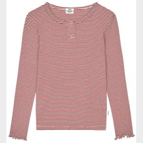 Mads Nrgaard Bluse - Stripe Tala - Winery/Vanilla Ice