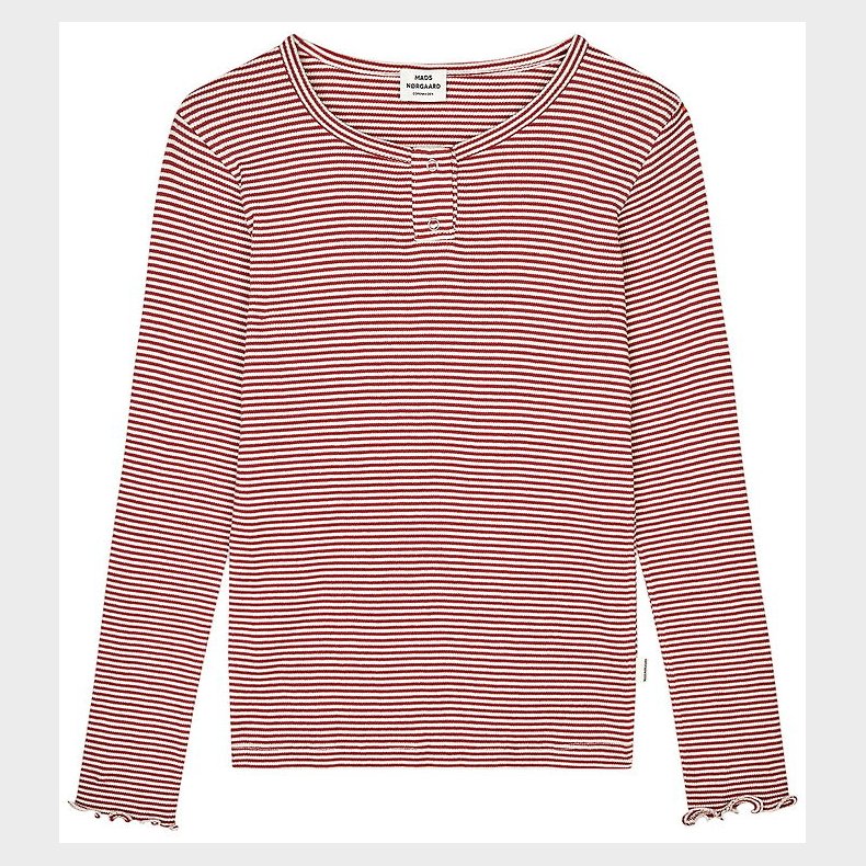 Mads Nrgaard Bluse - Stripe Tala - Winery/Vanilla Ice