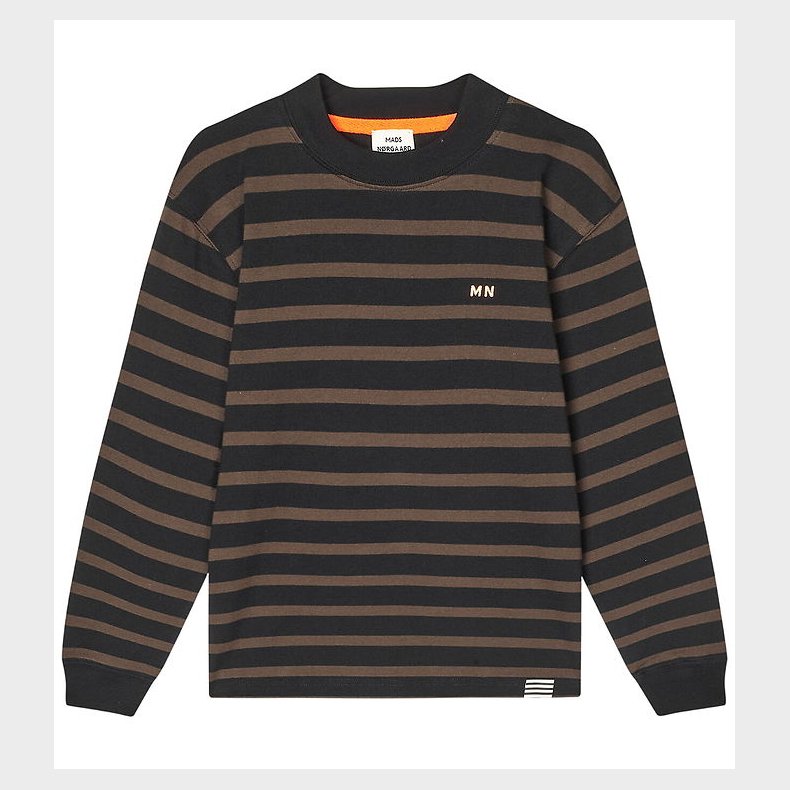 Mads N�rgaard Bluse - Stripe Carlito - Sort/Demitasse