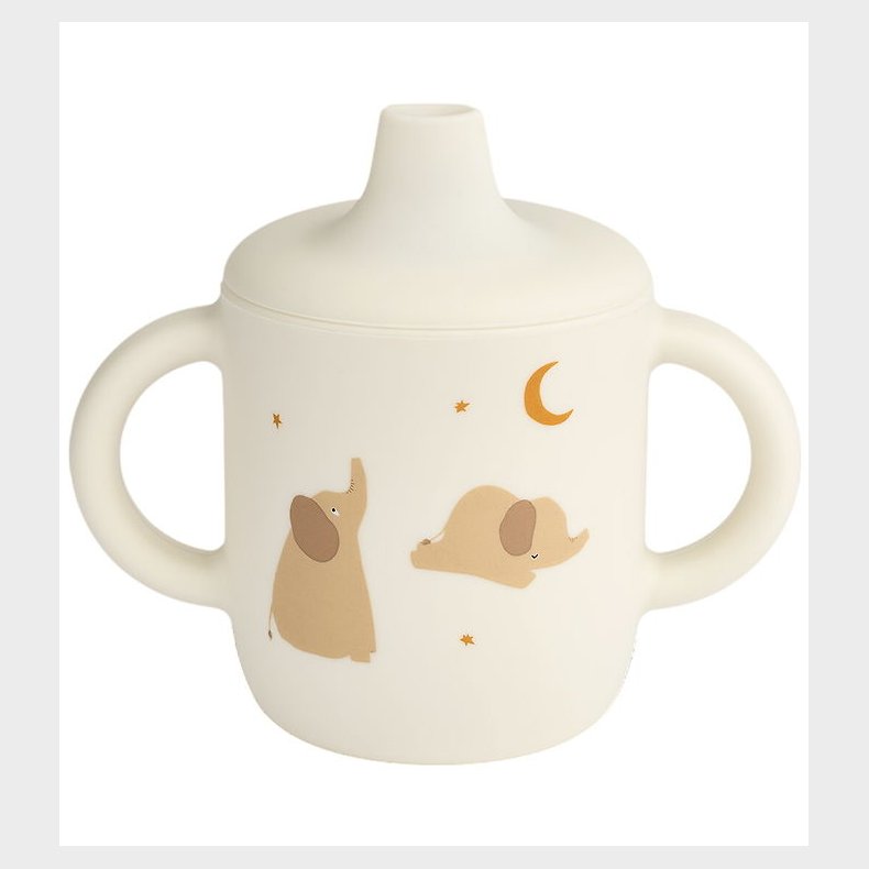 Liewood Kop m. Tud - Neil Sippy Cup - Silikone - Elephant/Creme
