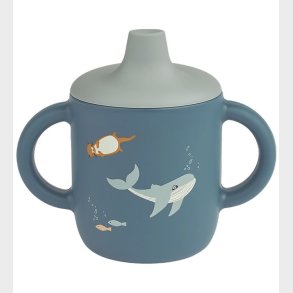 Liewood Kop m. Tud - Neil Sippy Cup - Silikone - Arctic Sea/Ocea