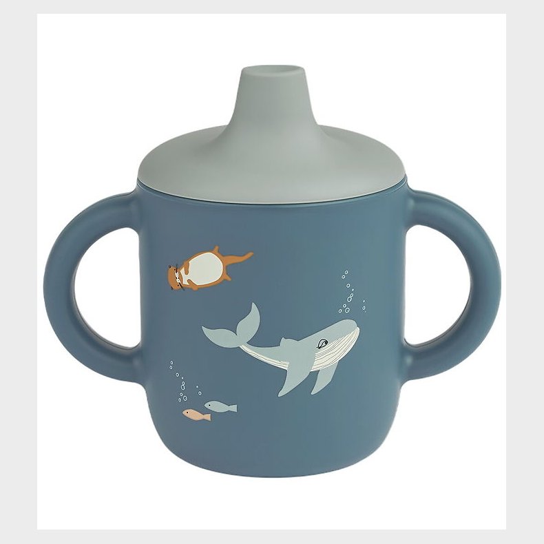 Liewood Kop m. Tud - Neil Sippy Cup - Silikone - Arctic Sea/Ocea