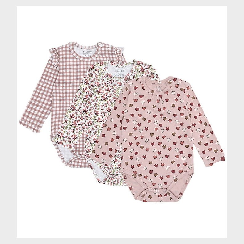 Hust and Claire Body l/ - 3-pak - Bella Little Check - Adobe Ro