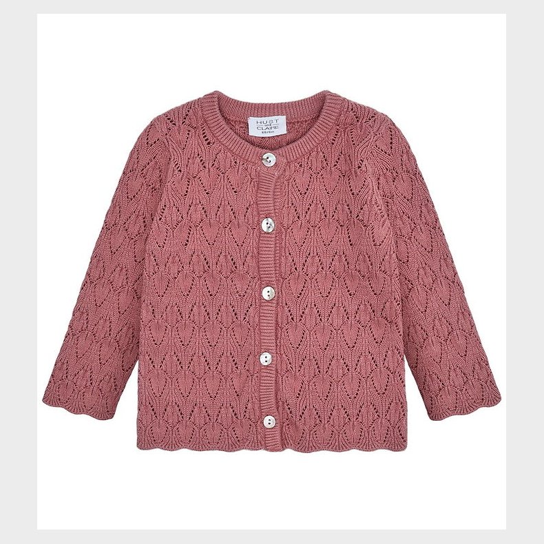 Hust and Claire Cardigan - Strik - Cilja Pointelle - Dry Rose