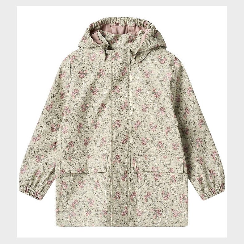 Wheat Regnjakke - PU - Ollo - Slightly Green Flowers