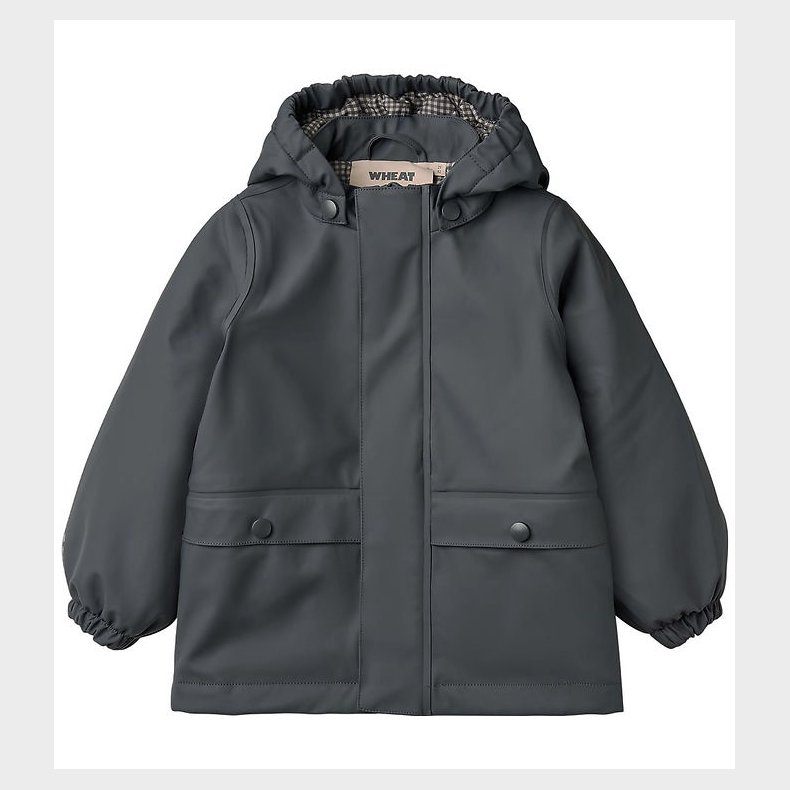 Wheat Regnjakke m. Termo - PU - Aju - Greyblue