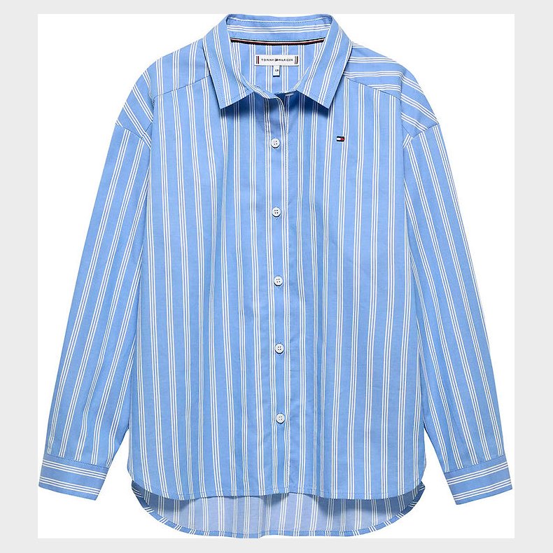 Tommy Hilfiger Skjorte - Stripe - Light Powdery Blue Stripes