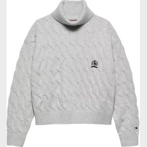 Tommy Hilfiger Bluse - Strik - Lysegrmeleret