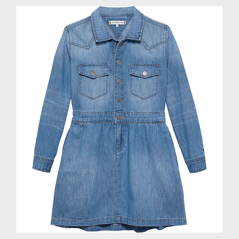 Tommy Hilfiger Kjole - Denim - Vicosedenim Blue