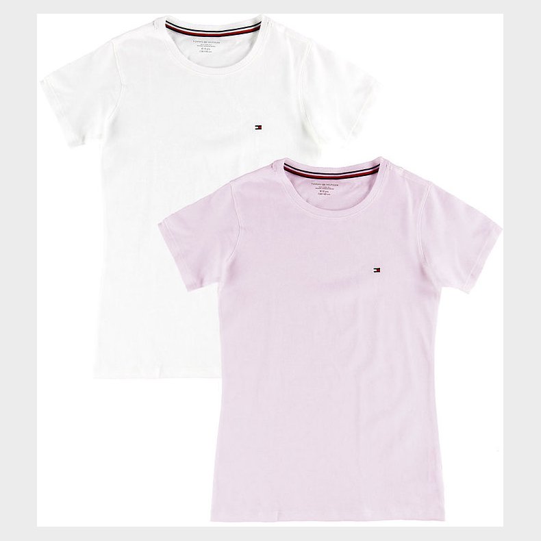 Tommy Hilfiger T-shirt - 2-pak - White/Light Pink