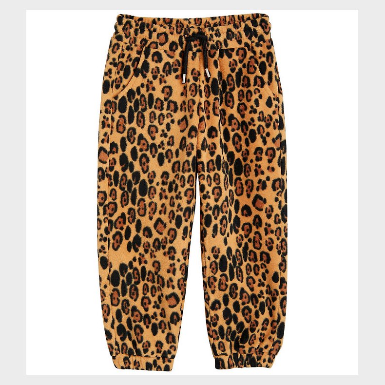 Mini Rodini Fleecebukser - Leopard - Beige