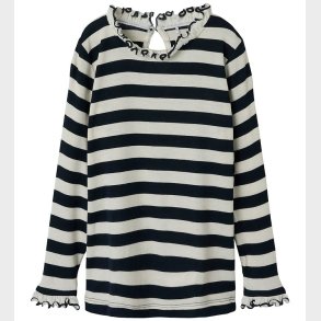 Name It Bluse - NmfPrakula - Dark Sapphire/Bright White