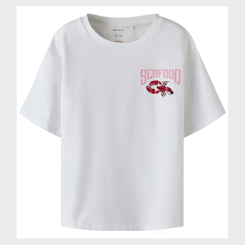 Name It T-shirt - NkfFannie - Bright White/Seafood