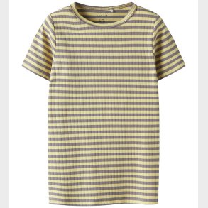 Name It T-shirt - Rib - NkfSuraja - Purple Dove/Lemon Meri