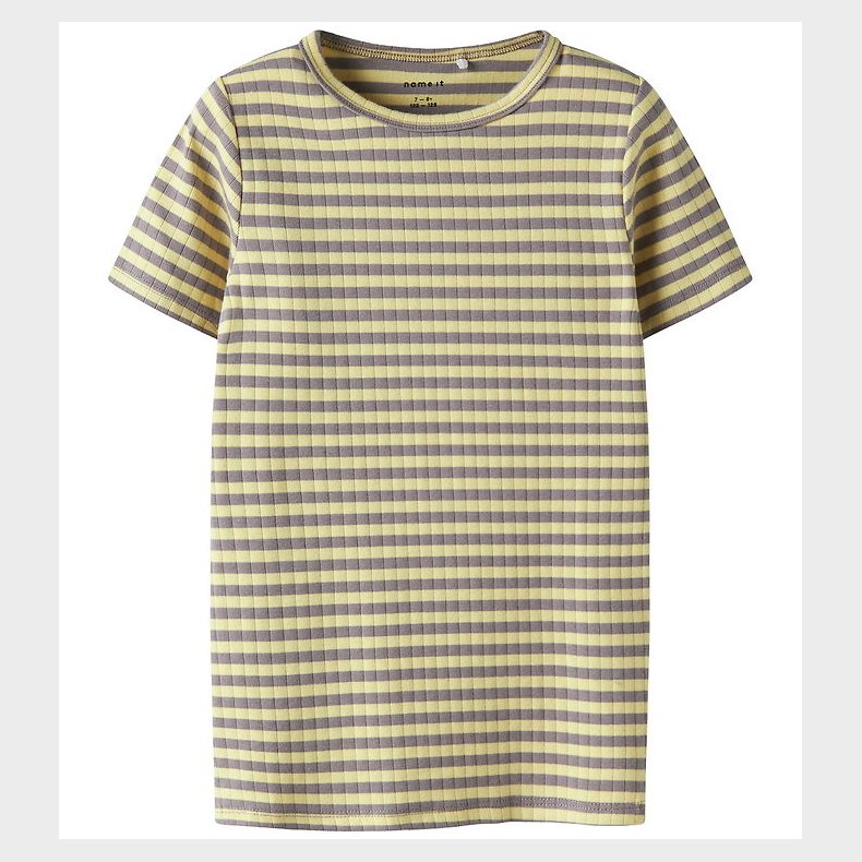Name It T-shirt - Rib - NkfSuraja - Purple Dove/Lemon Meri