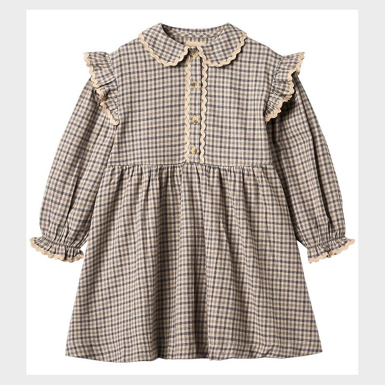 Wheat Kjole - Alissa - Blue Check