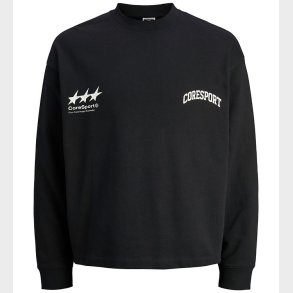 Jack & Jones Sweatshirt - JcoSignal - Sort m. Hvid