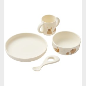 Liewood Spisest - Silikone - 4 Dele - Vivi - Elephant/Creme de