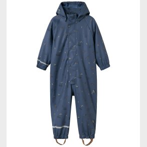 Name It Regndragt m. Fleece - NmmDry - Vintage Indigo