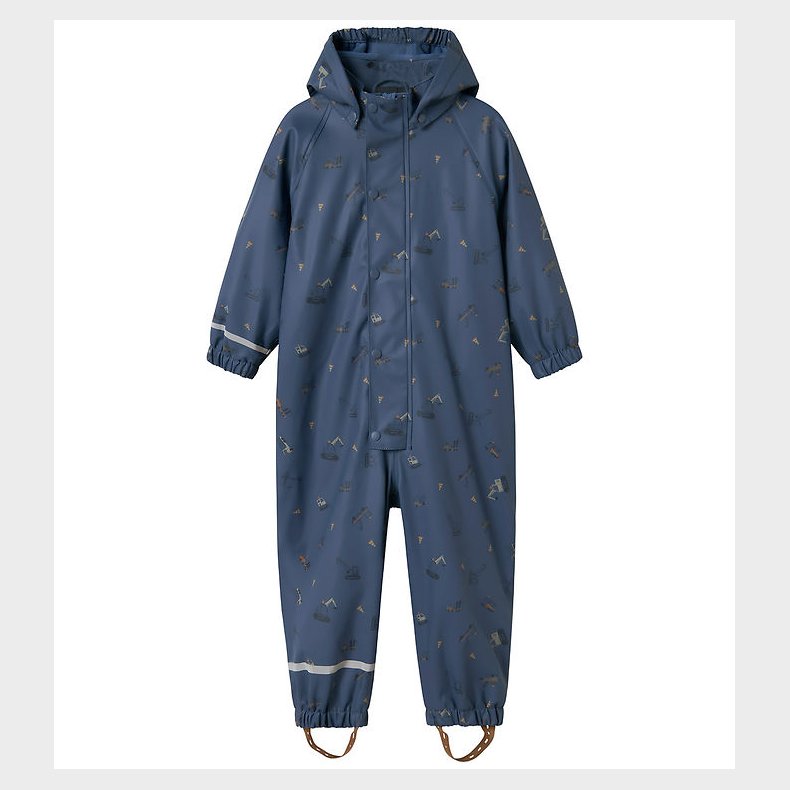 Name It Regndragt m. Fleece - NmmDry - Vintage Indigo