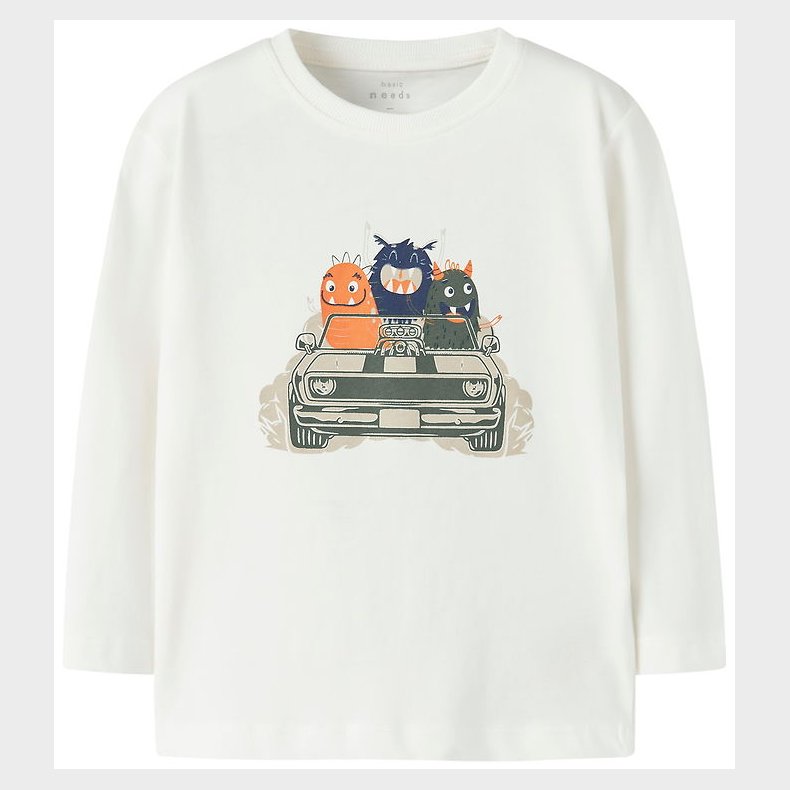 Name It Bluse - NmmVagno - Cloud Dancer/Monster