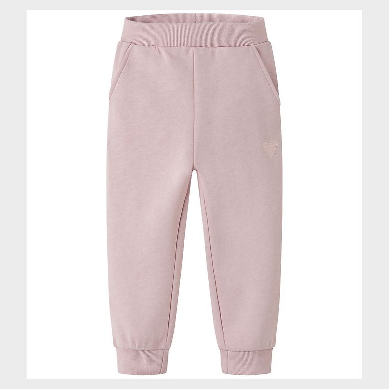 Name It Sweatpants - NmfVima - Burnished Lilac/Heart Embroidery