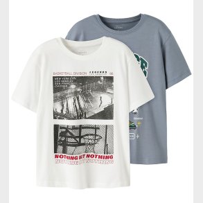 Name It Bluse - 2-pak - NkmVoto - Tradewinds/Cloud Dancer/ Baske