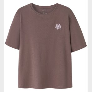 Name It T-shirt - NkfVita - Peppercorn/Maple Leaf Embroidery