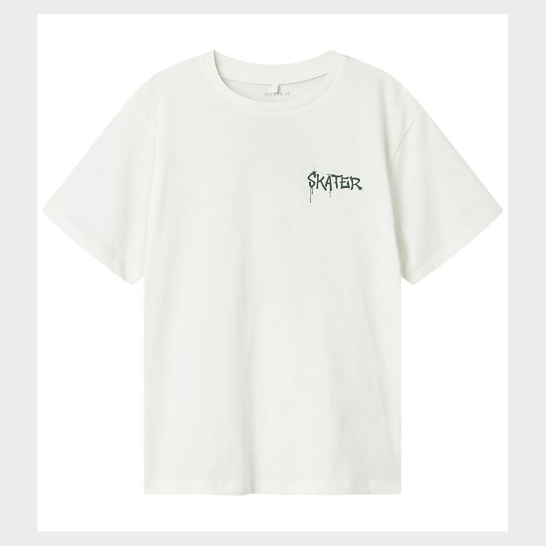 Name It T-shirt - NkmNotti - Cloud Dancer/Garden topiary