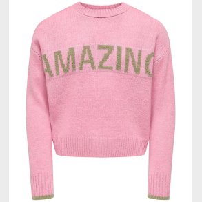 Kids Only Bluse - Strik - KogAmour - Sea Pink/Amazing/Mermaid