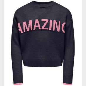 Kids Only Bluse - Strik - KogAmour - Night Sky/Amazing/Sea Pink