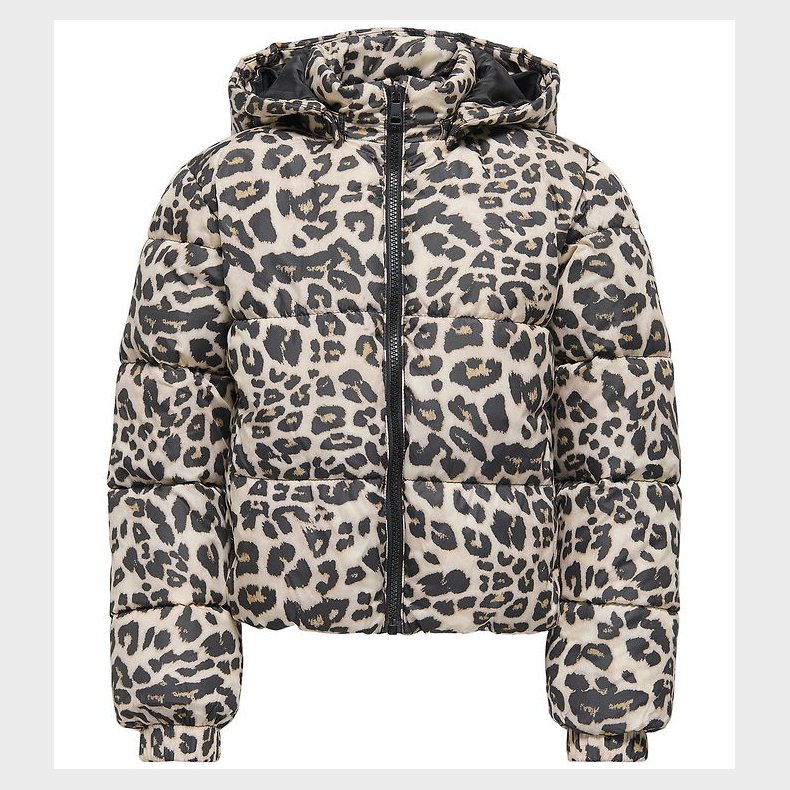 Kids Only Dynejakke - KogDalia - Kort - Silver Mink/Leo