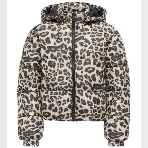 Kids Only Dynejakke - KogDalia - Kort - Silver Mink/Leo