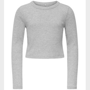 Kids Only Bluse - KogBina - Rib - Light Grey Melange