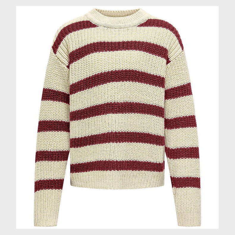 Kids Only Bluse - Strik - Noos - KogJusty - Eggnog/Cabernet