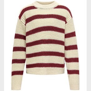 Kids Only Bluse - Strik - Noos - KogJusty - Eggnog/Cabernet