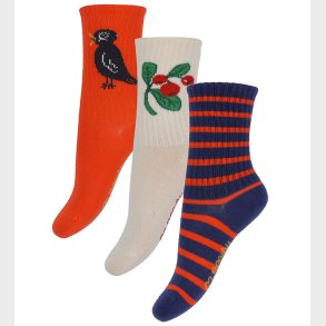 Mini Rodini Strmper - Lingonberries - 3-pak - Multifarvet