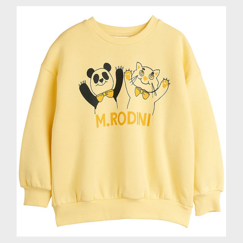 Mini Rodini Sweatshirt - Panda & Cat - Gul