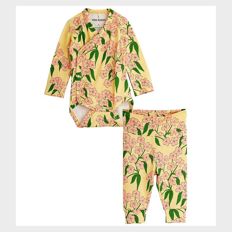 Mini Rodini St - Bukser/Sl-om Body l/ - Alpine Flowers - Gul
