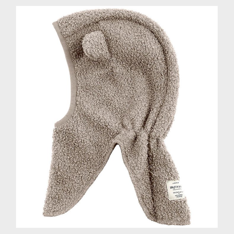 Mini A Ture Elefanthue - 1-lags - Teddyfleece - MatJeffi - Grey