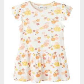 Name It Kjole - NmfPhalia - Rib - Bright White