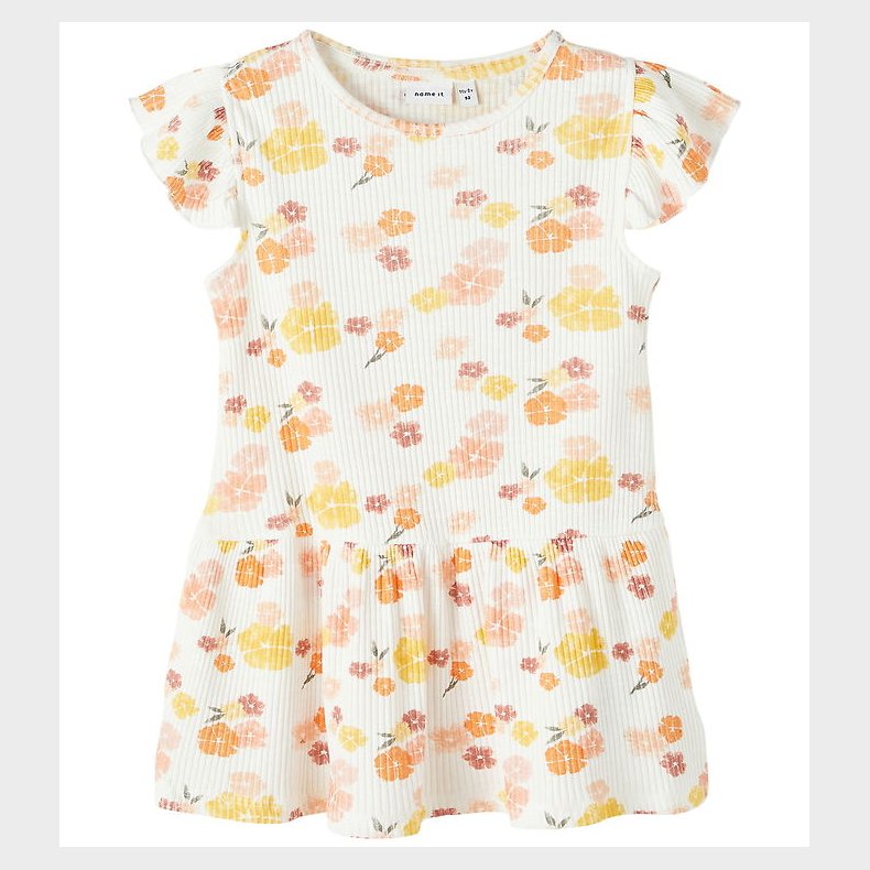 Name It Kjole - NmfPhalia - Rib - Bright White