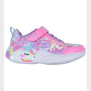 Skechers Sko m. Lys - Unicorn Dreams - Pink/Multi