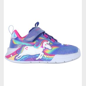 Skechers Sko m. Lys - Unicorn Chaser - Blue/Multi